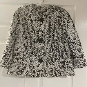 Anne Klein blazer, black and white, women’s size 10